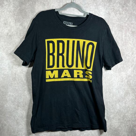 Bruno‎ Mars 24K Magic World Tour Shirt Mens Large Black Graphic Print Concert - Picture 1 of 6
